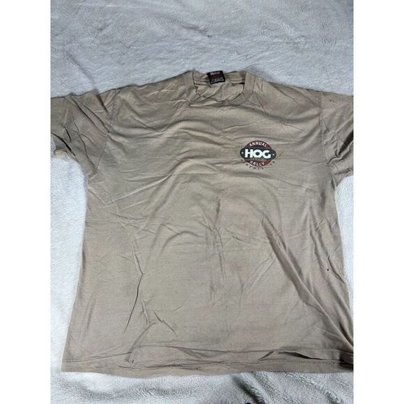 HOG Harley Owners Group 96  Memphis TN Rally Vintage Brown Tee Sz XL - Picture 1 of 10